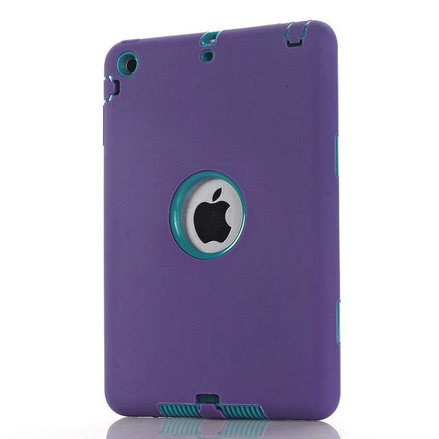 Shockproof Heavy Duty Silicone Hard Case for iPad mini 1/2/3 with Screen Protector Film+free Stylus Pen