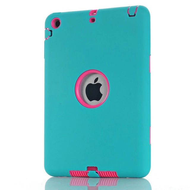 Shockproof Heavy Duty Silicone Hard Case for iPad mini 1/2/3 with Screen Protector Film+free Stylus Pen