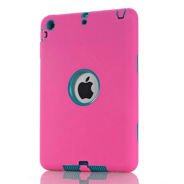 Shockproof Heavy Duty Silicone Hard Case for iPad mini 1/2/3 with Screen Protector Film+free Stylus Pen