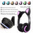 Cat Ear Bluetooth Headphones Flashing Ears 7 Colors LED light For Women and Kids