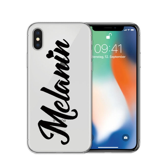Melanin Poppin Soft Silicone Phone Case for iPhone