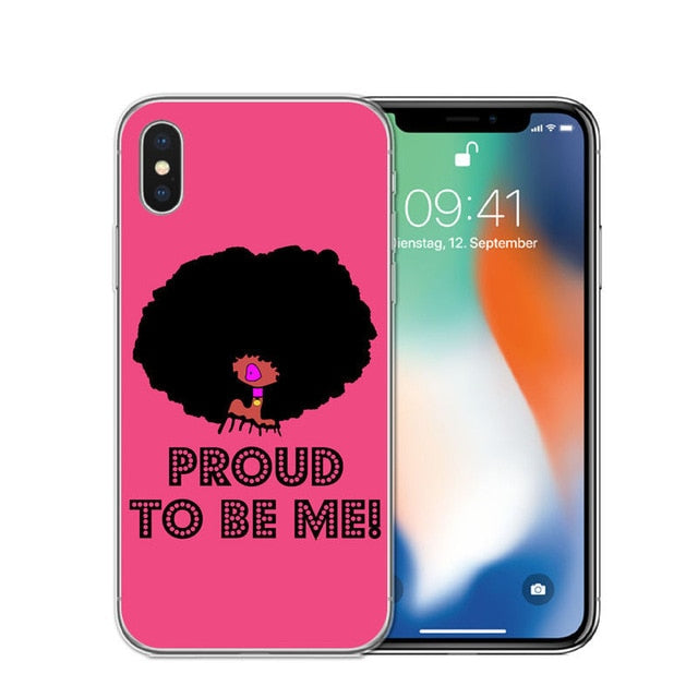 Melanin Poppin Soft Silicone Phone Case for iPhone