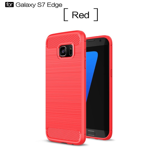 Shockproof Carbon Fiber Phone Case For Samsung Galaxy S6 S6 Edge S7 S7 Edge S8 S9