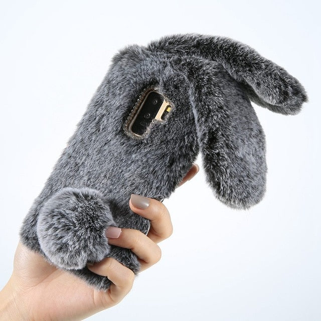 Soft Furry Case For Samsung Galaxy S8 S9 Plus S6 S7 A3 A5 A7 J3 J5 J7 2016 2017