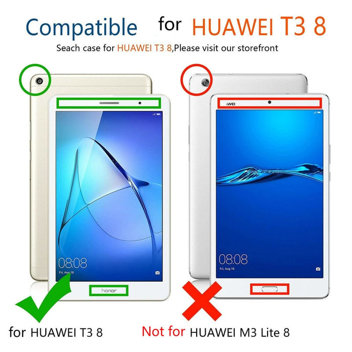 Rotating PU Leather Case for Huawei MediaPad T3 8.0 Honor Play Pad 2 KOB-L09 KOB-W09
