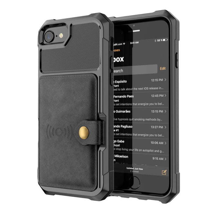 Luxury PU Leather Wallet Case for iPhone